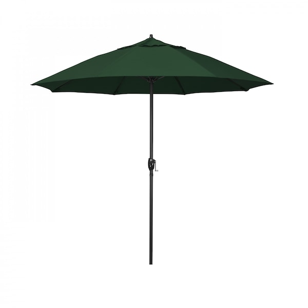 California Umbrella 9' Bronze Aluminum Market Patio Umbrella, Sunbrella Forest Green 194061337141 - main